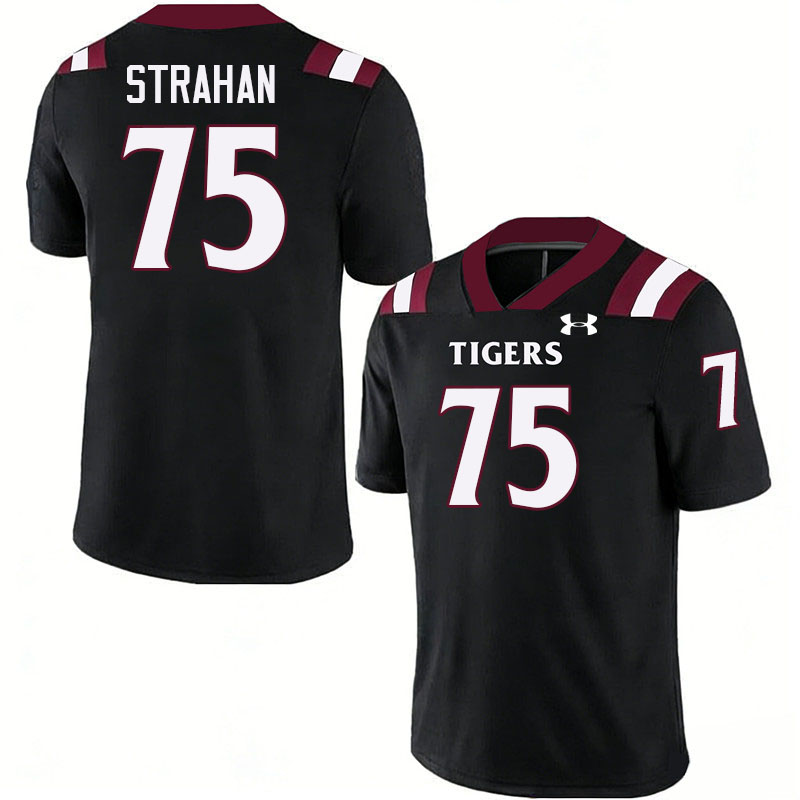 Texas Southern Tigers #75 Michael Strahan College Football Jersey,Uniforms Stitched-Black